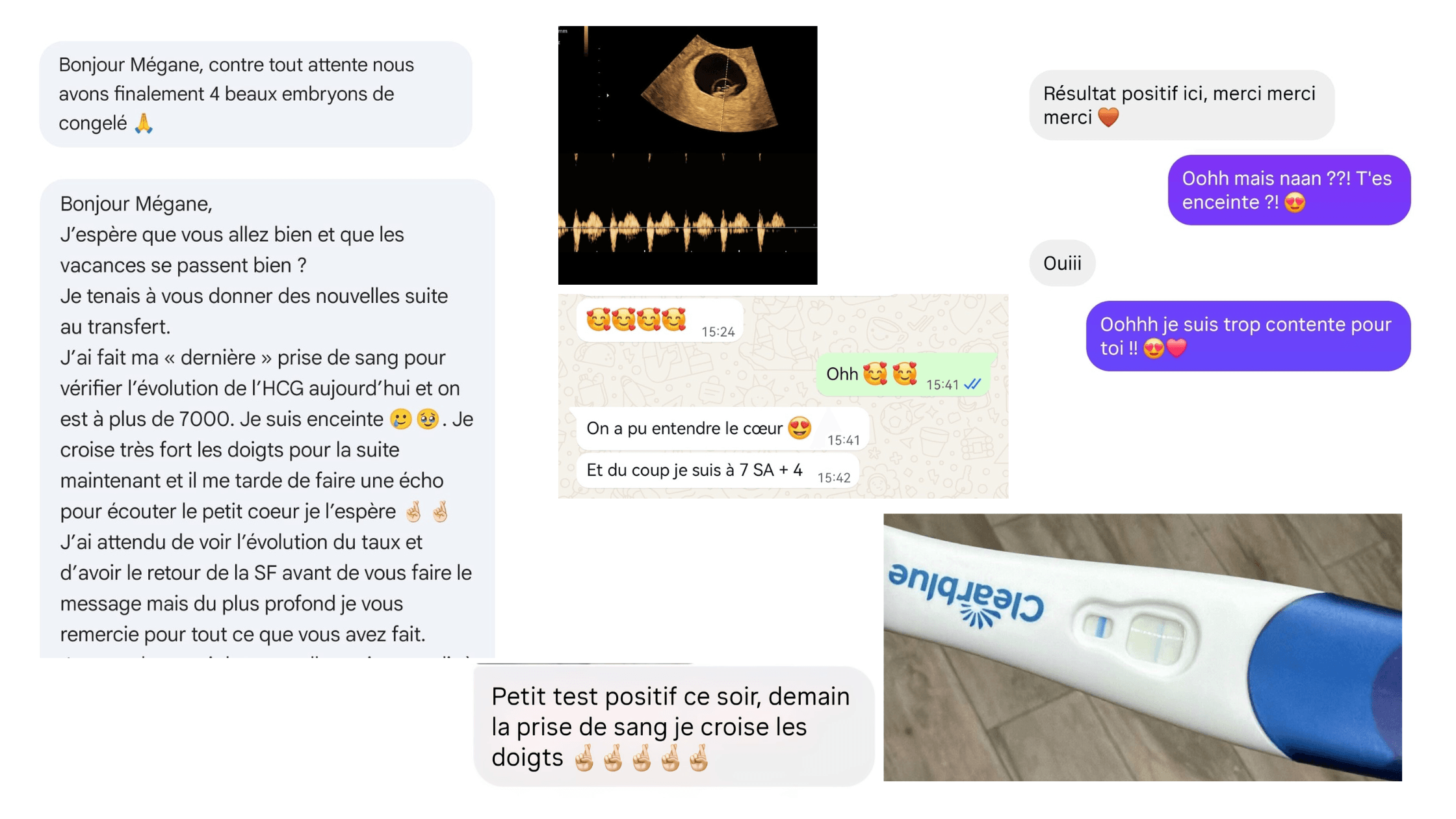 reussites de patientes de l'accompagnement fertilité essence fertility
